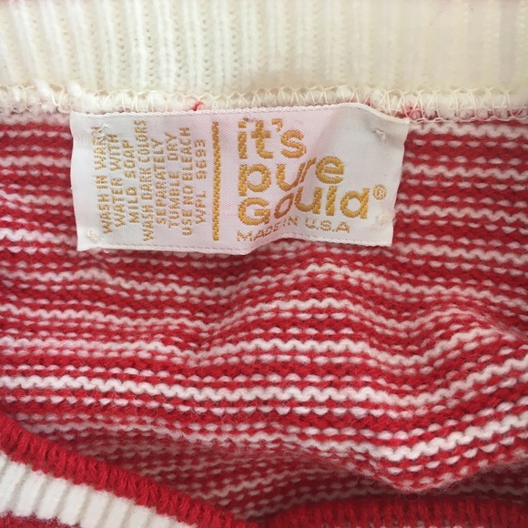 vintage It’s pure Gould sweater made In America size M red & white - Picture 8 of 8